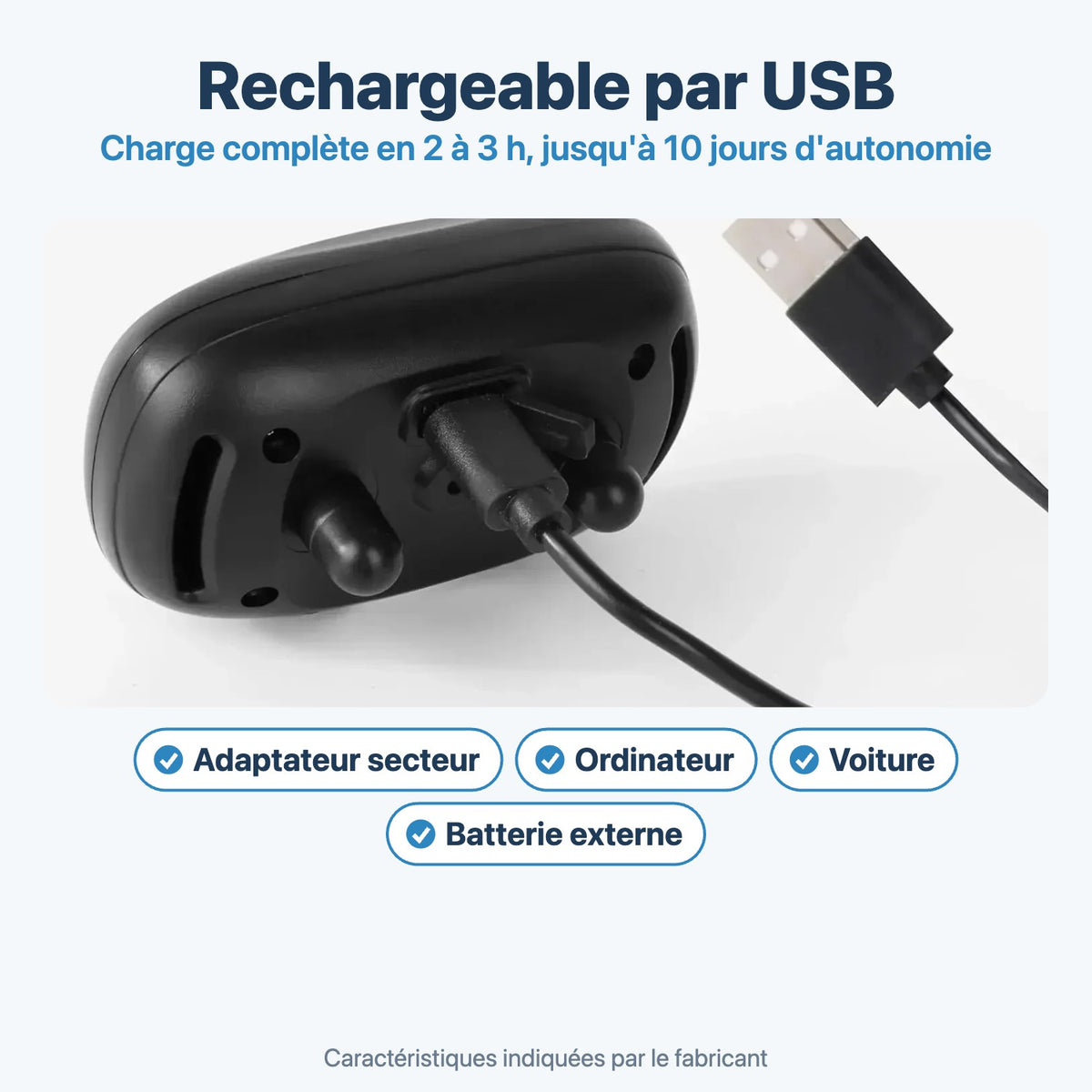 Collier rechargeable par USB